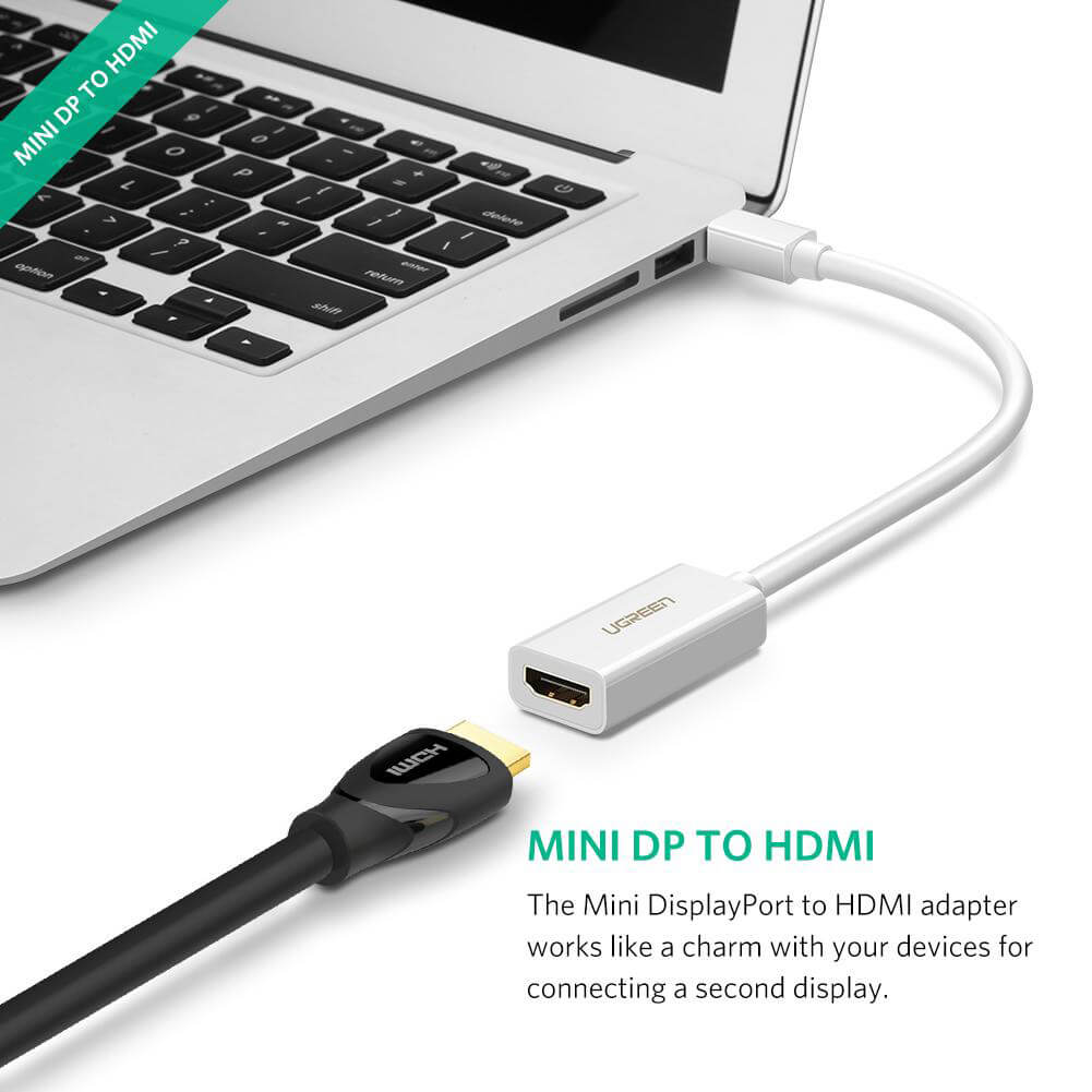 ᐈ Переходник Mini DisplayPort - HDMI, UGREEN 10460, White, BOX – купить ...